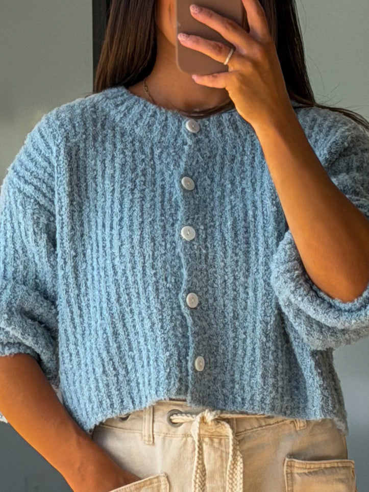 Chamonix Knit Cardigan | Sky