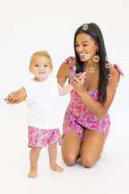 Wild Poppy Swim Trunks | Tiny Talulah | FINAL SALE