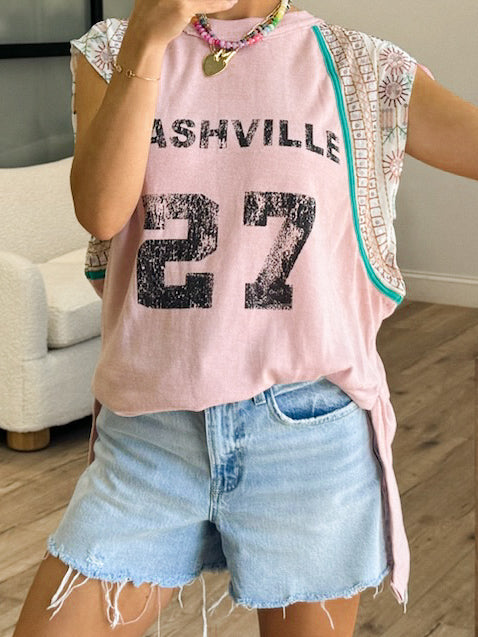 'Nashville' Embellished Tee | Blush | +Plus Available | FINAL SALE