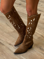 Bronco Western Boots | Brown Suede