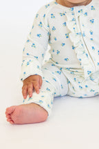 Bamboo Pointelle Ruffle Zippy | Ivory | Tiny Talulah