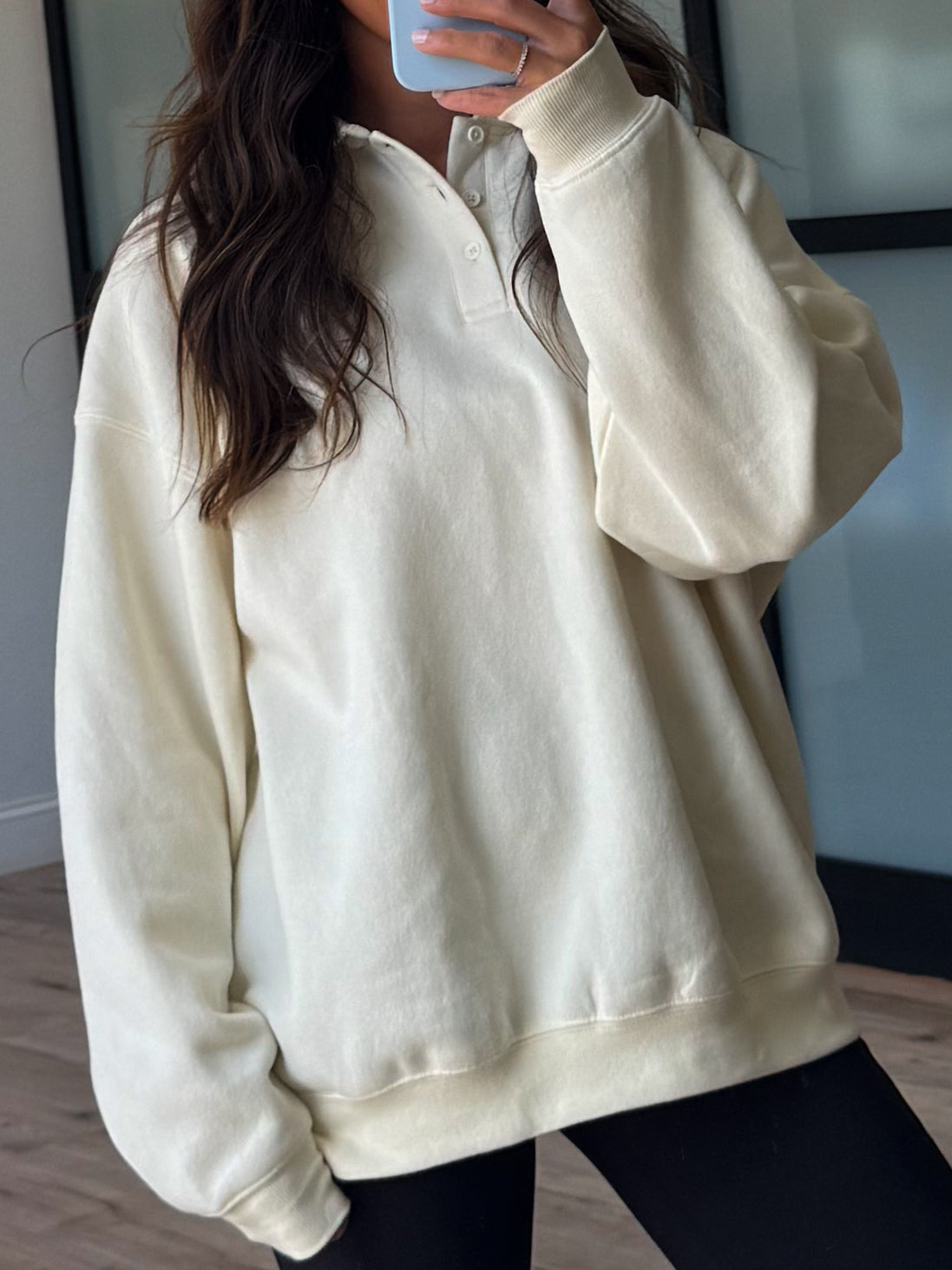 Astor Polo Henley Pullover | Ivory