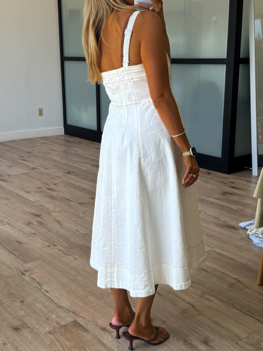 Saltwash Midi Dress | White
