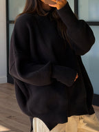 Bookclub Oversized Sweater | Black | +Plus Available | RESTOCK