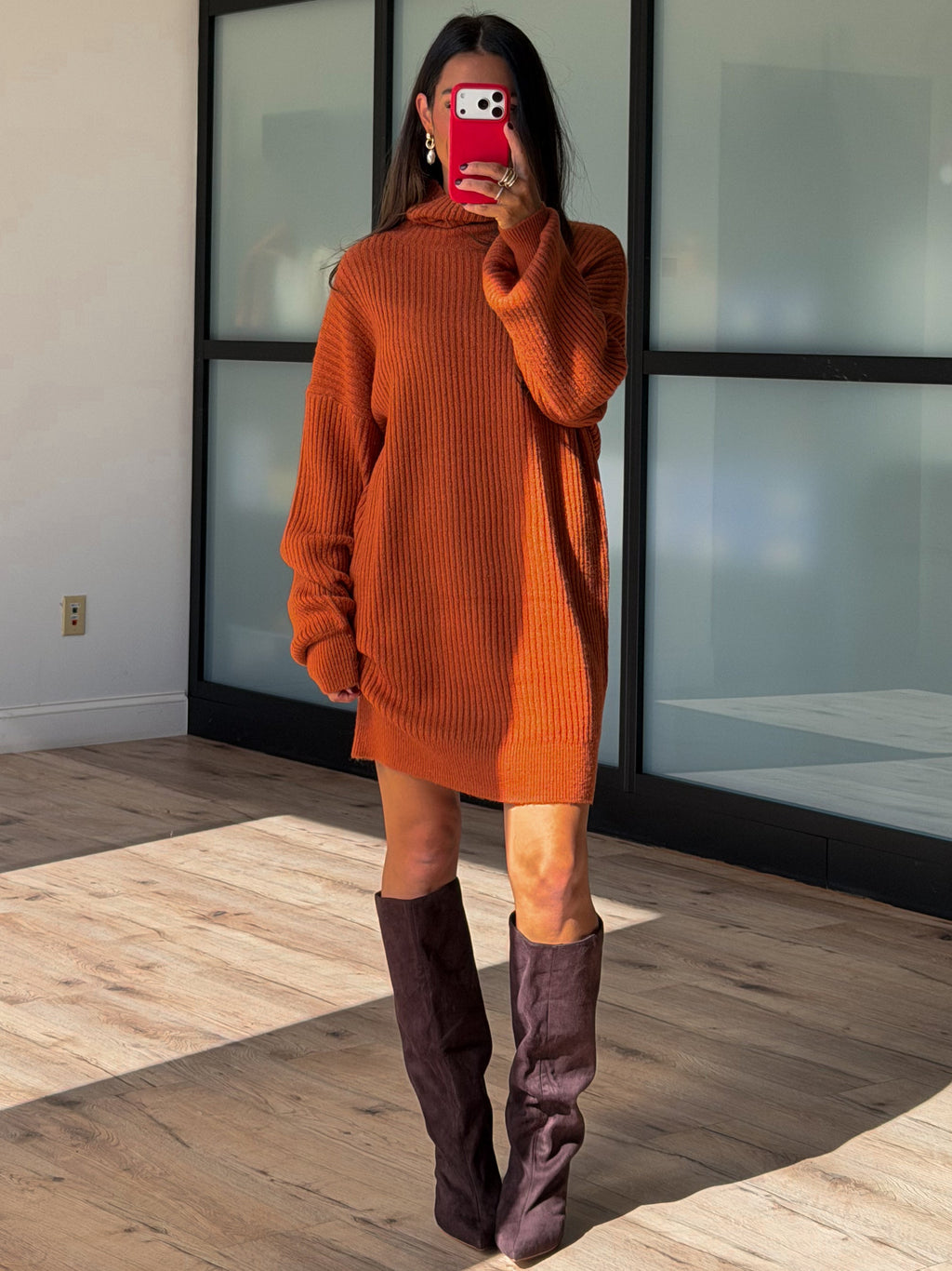 Gia Knit Dress | Rust
