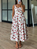 Cherie Rouge Midi Dress