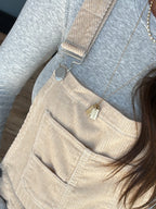 Corduroy Barrel Overalls | Oat | +Plus Available