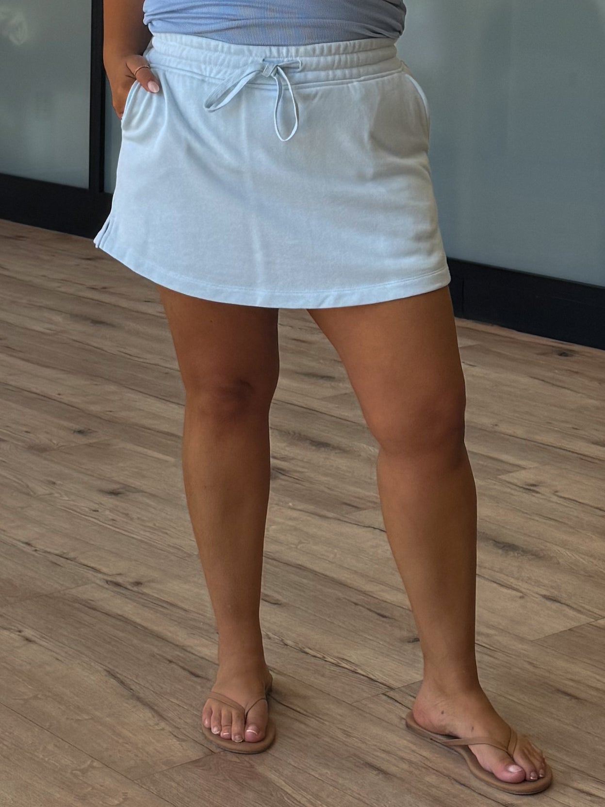 Britton Terry Knit Skort | Sky