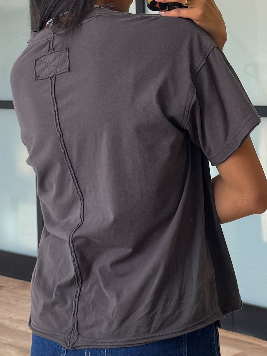 Cotton Washed Tee | Charcoal | +Plus Available | RESTOCK