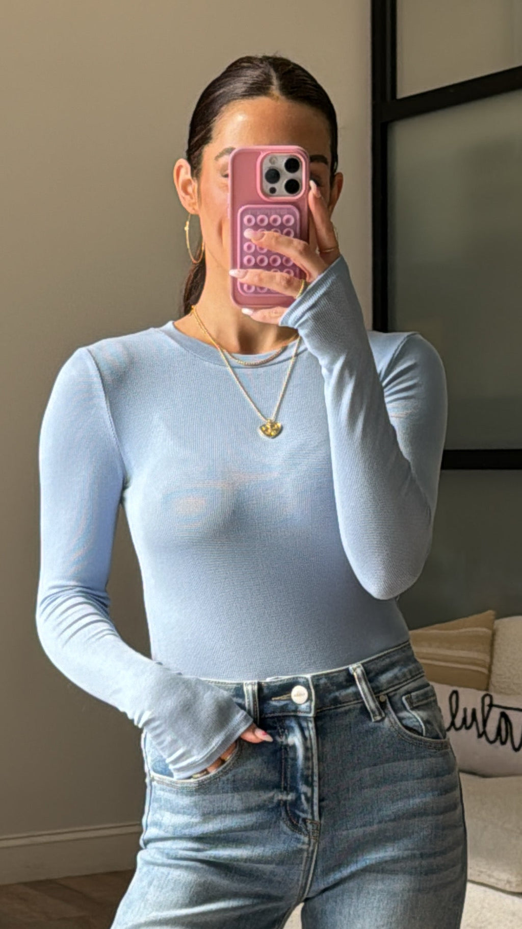 Essential Ribbed Long Sleeve | Baby Blue | +Plus Available | RESTOCK