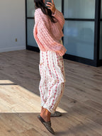 Dylan Chunky Knit Sweater | Blush