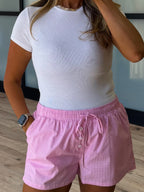 Drawstring Boxer Shorts | Pink