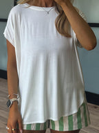 Back To Basics Dolman Tee | White