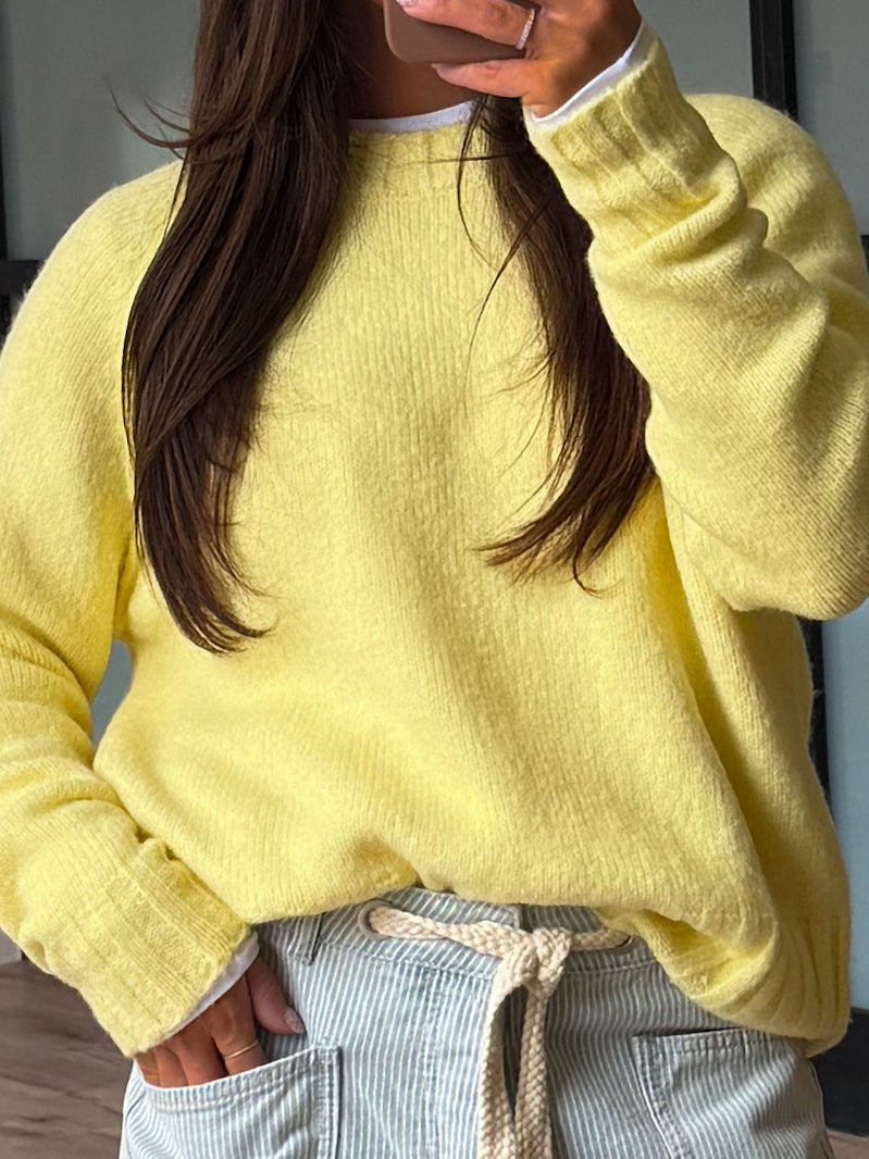 Lemon Drop Knit Sweater