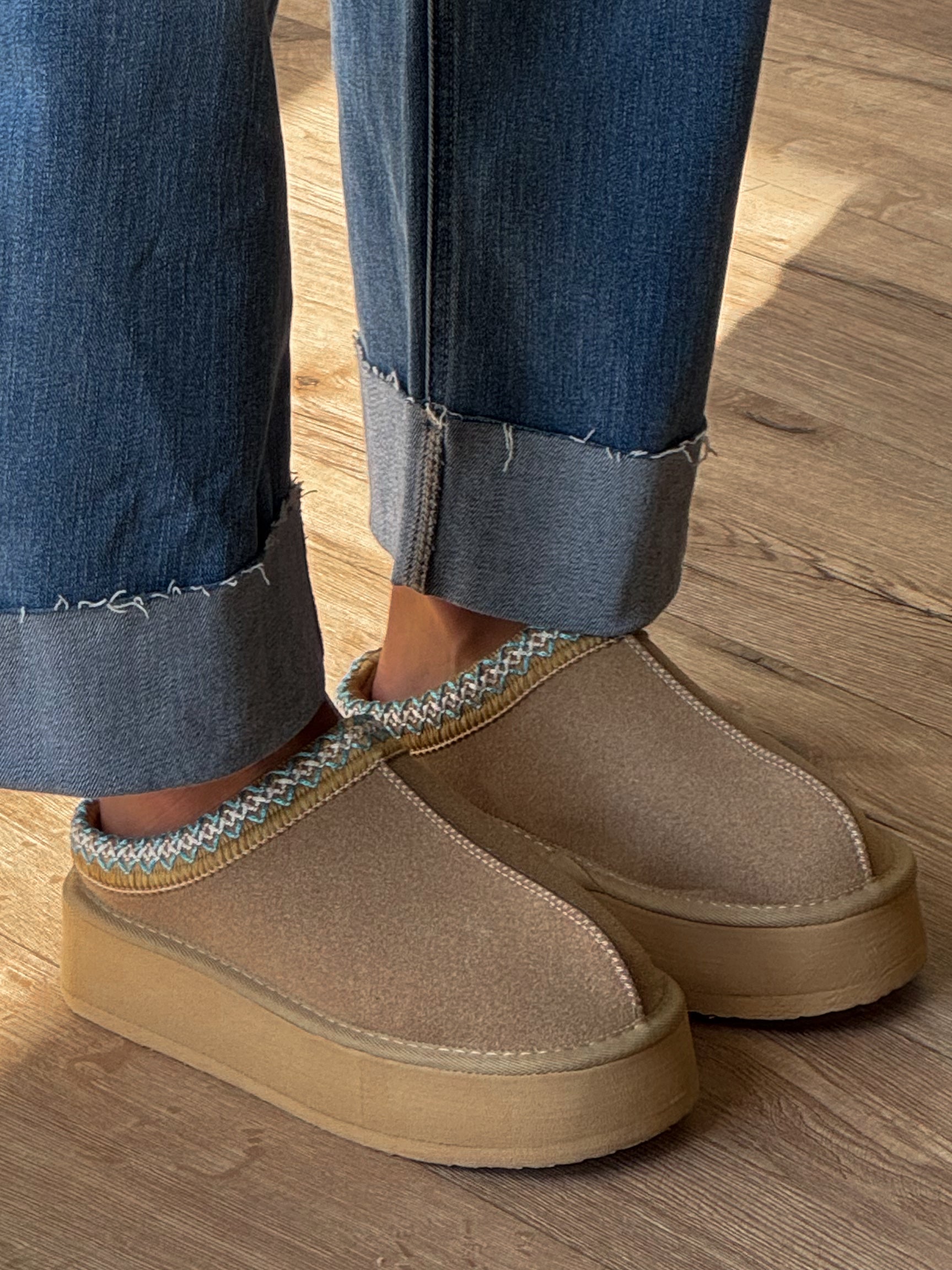 Tazza Platform Slide | Light Tan | RESTOCK