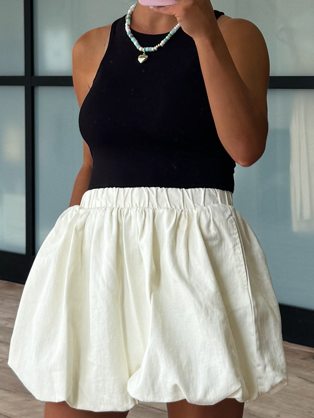 Gisella Bubble Skirt | Cream