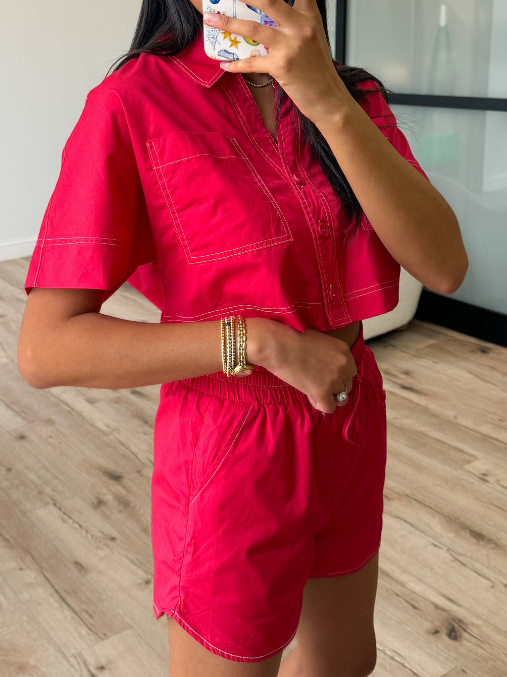 Camden Boxy Top | Red | FINAL SALE