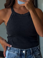 Mineral Mist Ribbed Tank | Black | RESTOCK