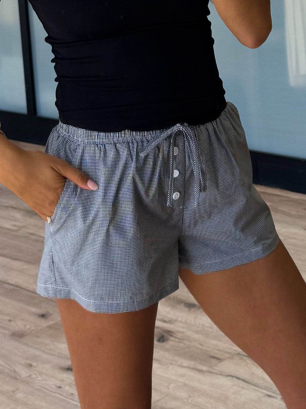 Drawstring Boxer Shorts | Black