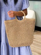 Raffia Round Handle Tote | FINAL SALE