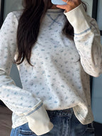 Blue Thistle Thermal Knit Top | +Plus Available