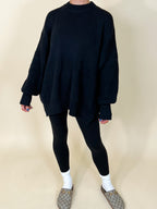 Bookclub Oversized Sweater | Black | +Plus Available | RESTOCK