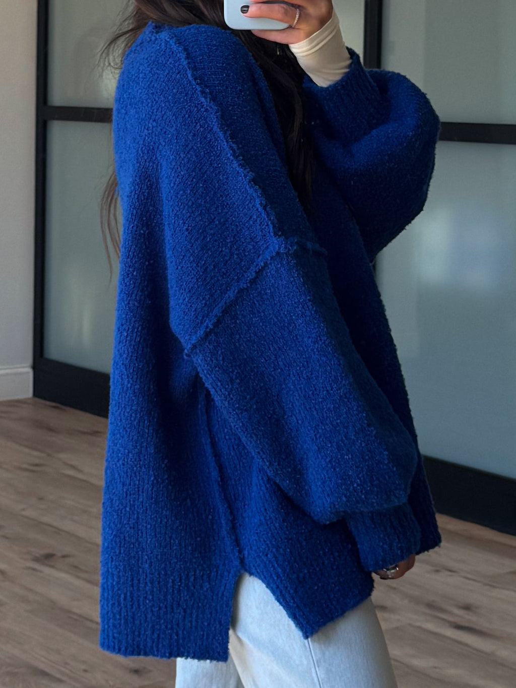 Lev Textured Sweater | Cobalt | +Plus Available | RESTOCK