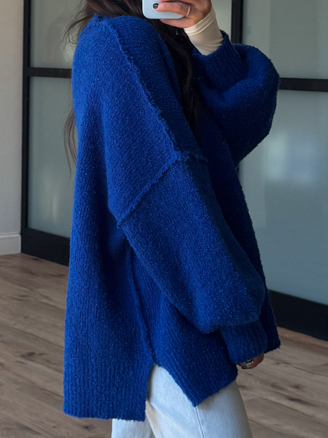 Lev Textured Sweater | Cobalt | +Plus Available | RESTOCK
