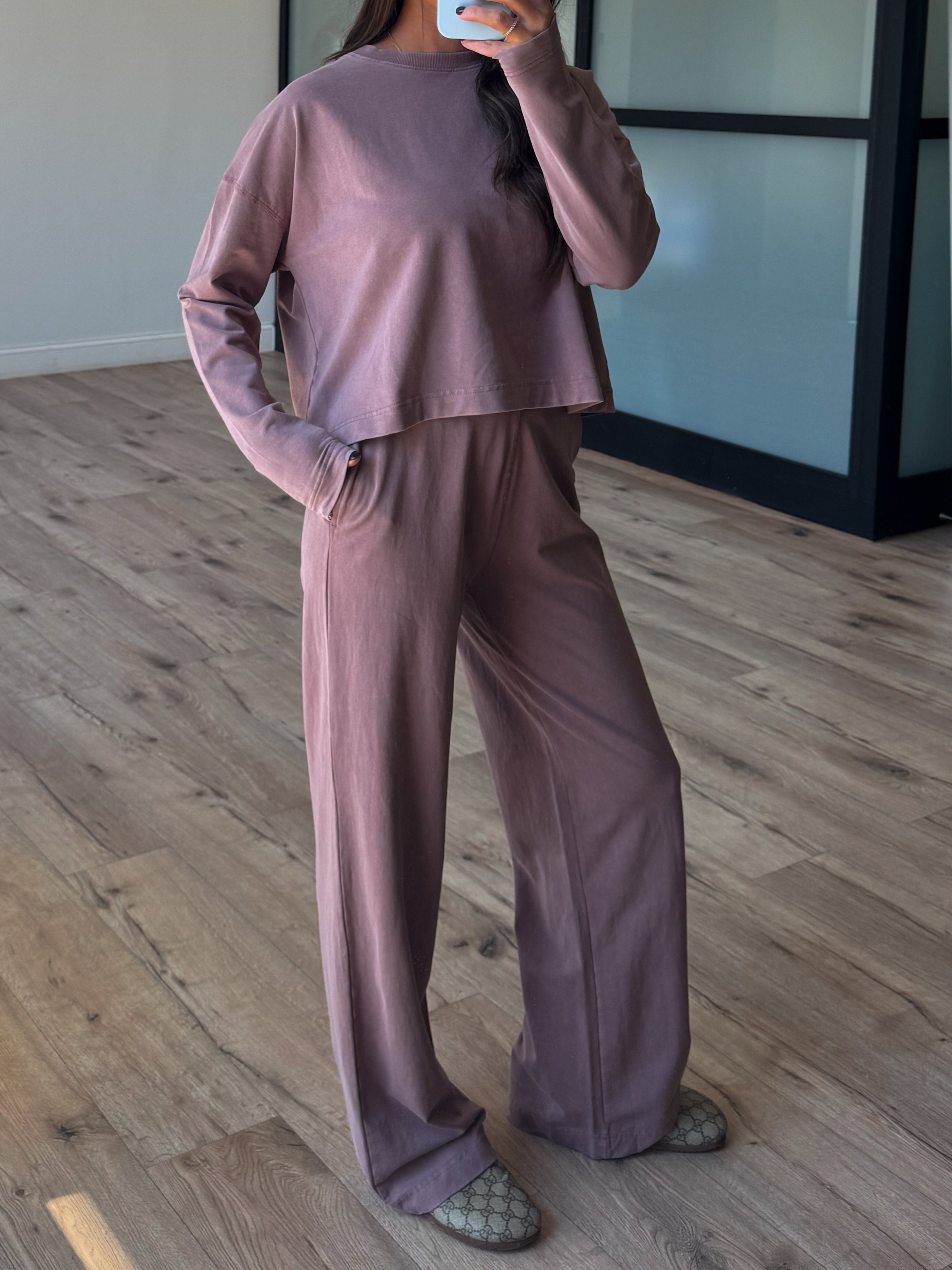 Clarity Long Sleeve + Pants Set | Dusty Mauve