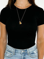 Essential Ribbed Tee | Black | +Plus Available | RESTOCK