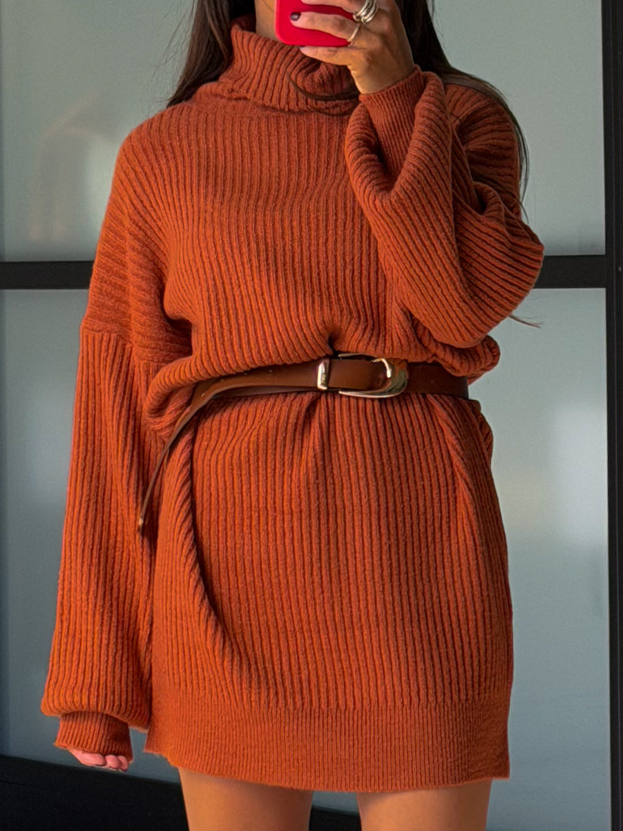 Gia Knit Dress | Rust