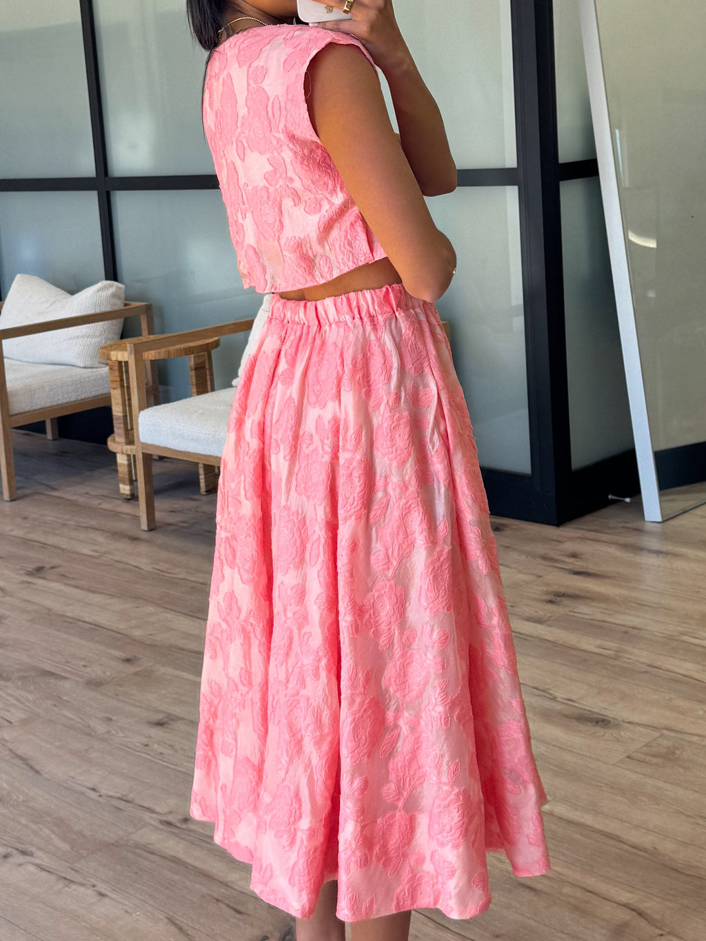 Astoria Floral Top | Coral