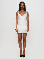 Rothea Mini Dress White Brodierie