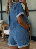 Whit Denim Crop Button-Down