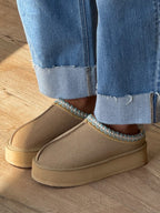 Tazza Platform Slide | Light Tan | RESTOCK