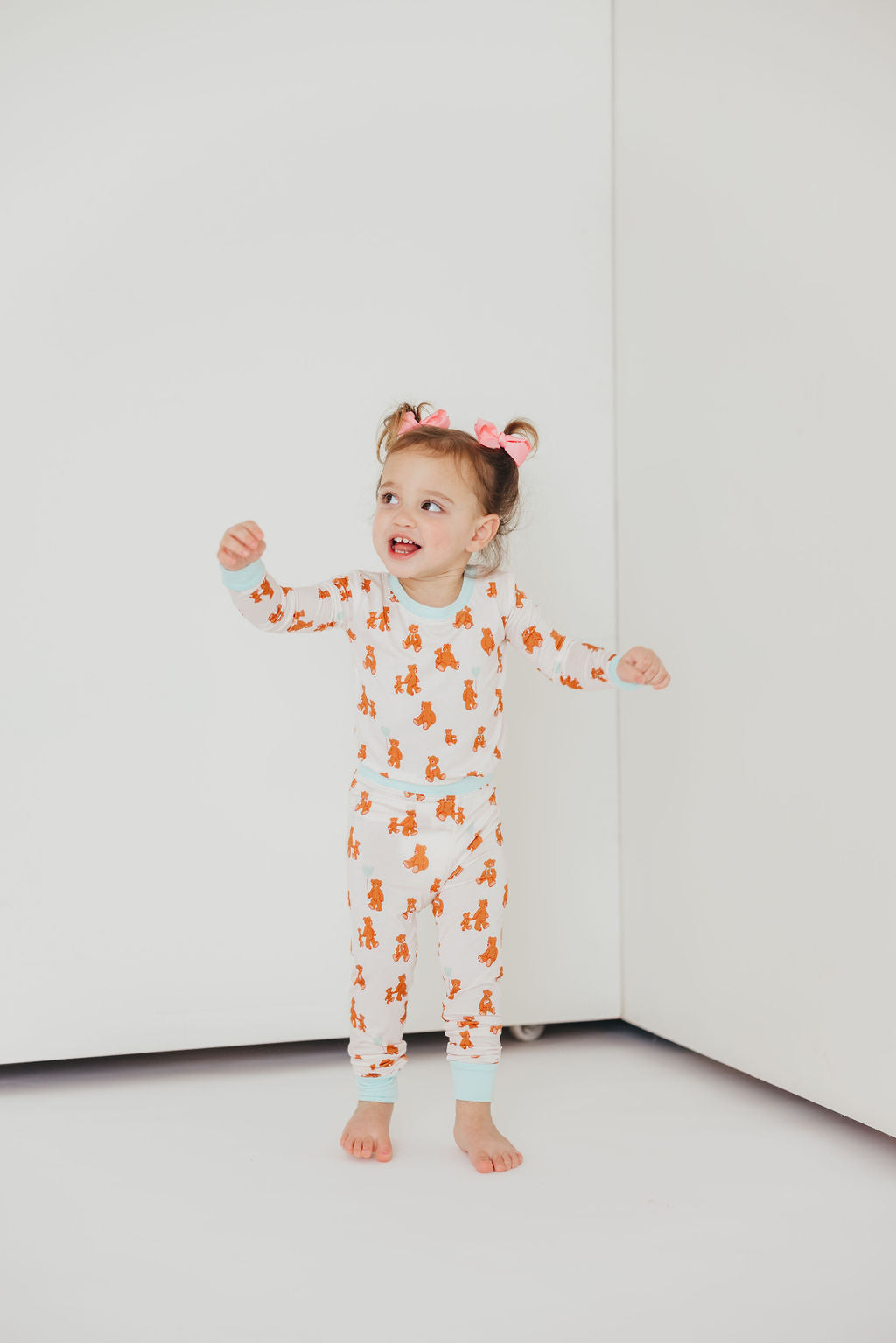 Kids Love You Beary Much Two-Piece Set | Blue | Tiny Talulah | FINAL SALE