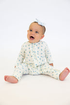 Bamboo Pointelle Ruffle Zippy | Ivory | Tiny Talulah