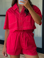 Camden Boxy Top | Red | FINAL SALE