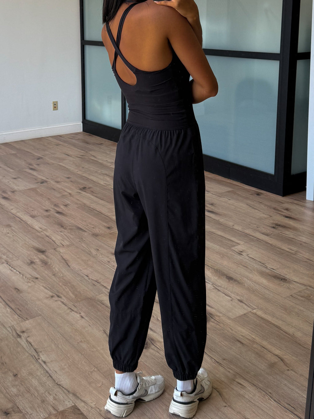 On Track Active Jogger Onesie | Black | +Plus Available