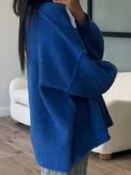 Lev Textured Sweater | Cobalt | +Plus Available | RESTOCK