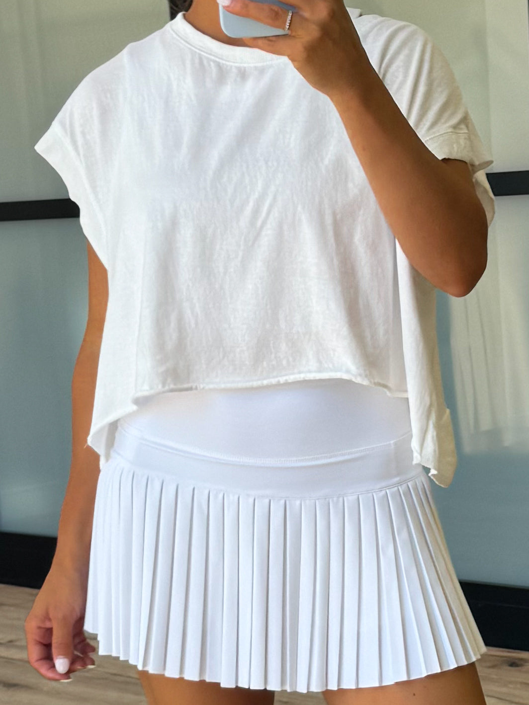 Match Point Pleated Skort | White