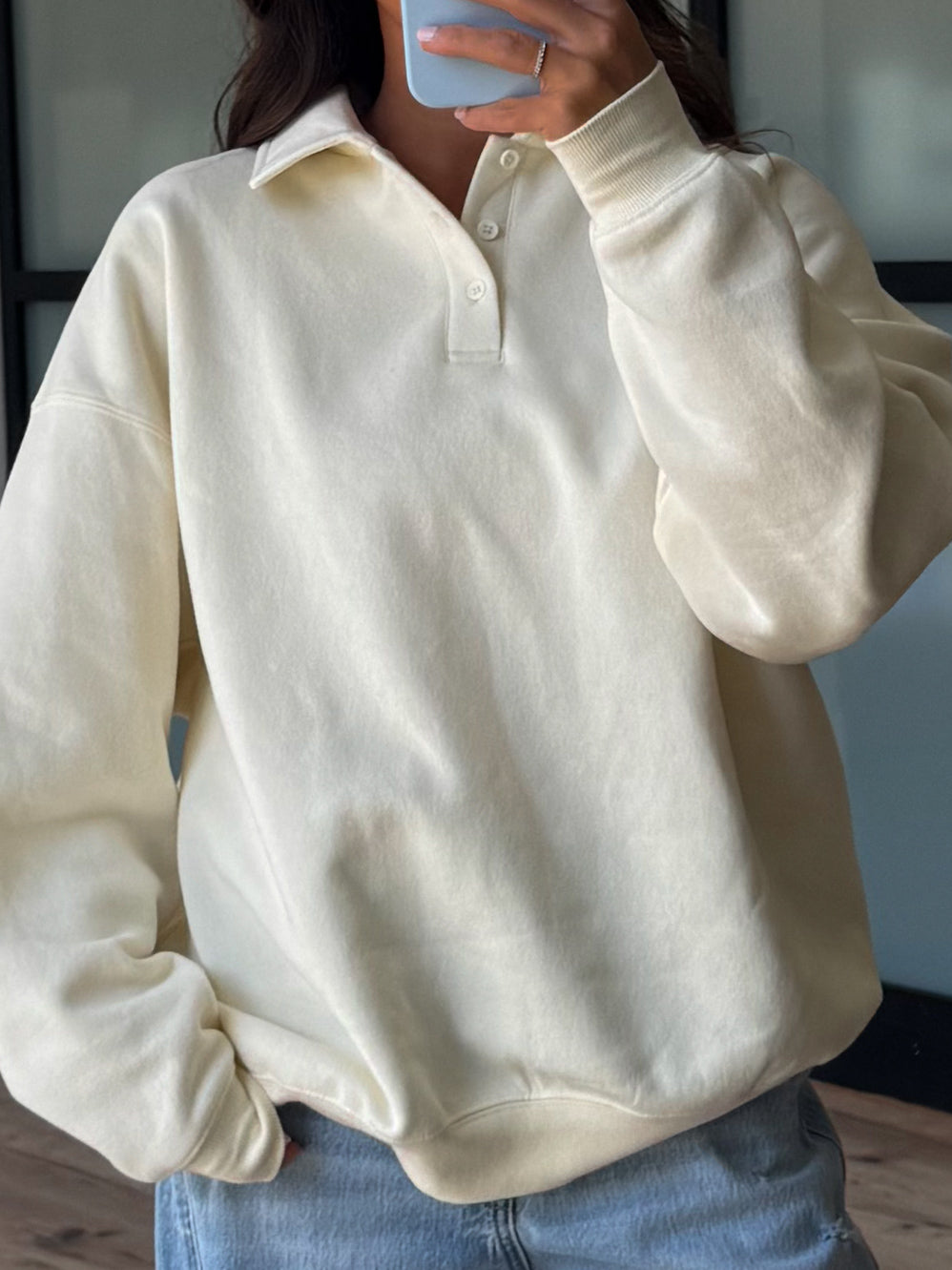 Astor Polo Henley Pullover | Ivory