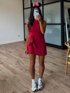 Aveline Active Wrap Romper | Wine