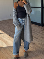 Beckett Longline Cardigan | Grey | +Plus Available