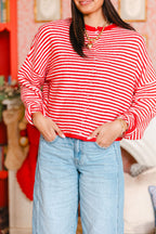 Isla Cardigan | Mini Striped Cherry