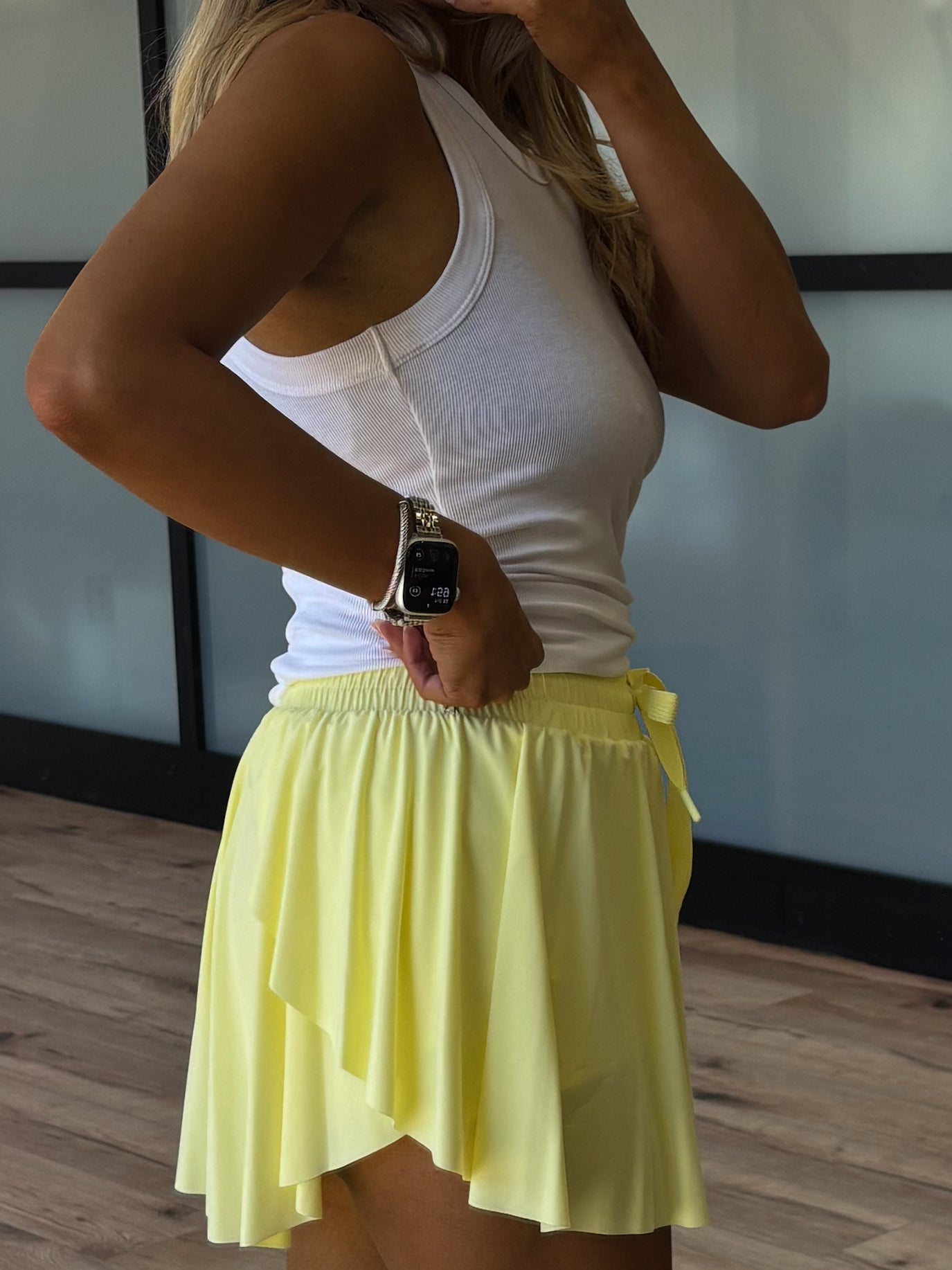 On A Whirl Skort | Lemon