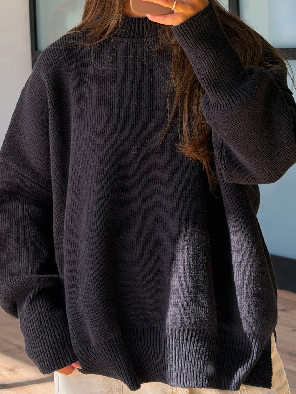 Bookclub Oversized Sweater | Black | +Plus Available | RESTOCK