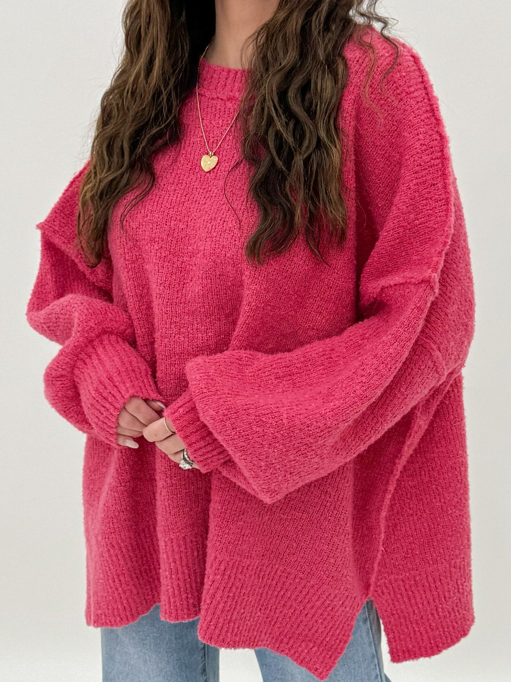 Lev Textured Sweater | Watermelon | +Plus Available | RESTOCK