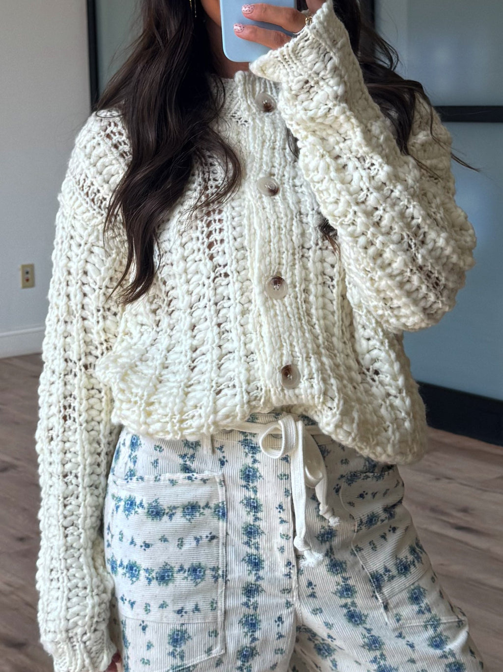 Joey Chunky Knit Cardigan | Cream