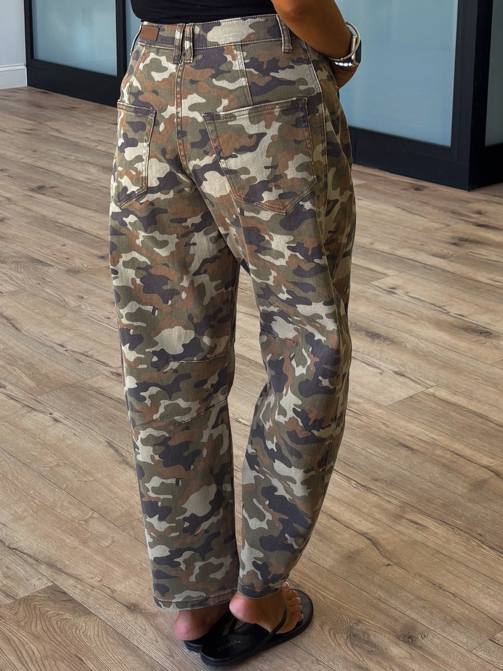 Out Of Sight Camo Barrel Jeans
